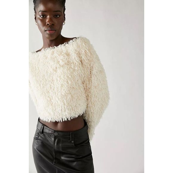 Free People Flutter Sweatshirt Size L - Picture 1 of 5
